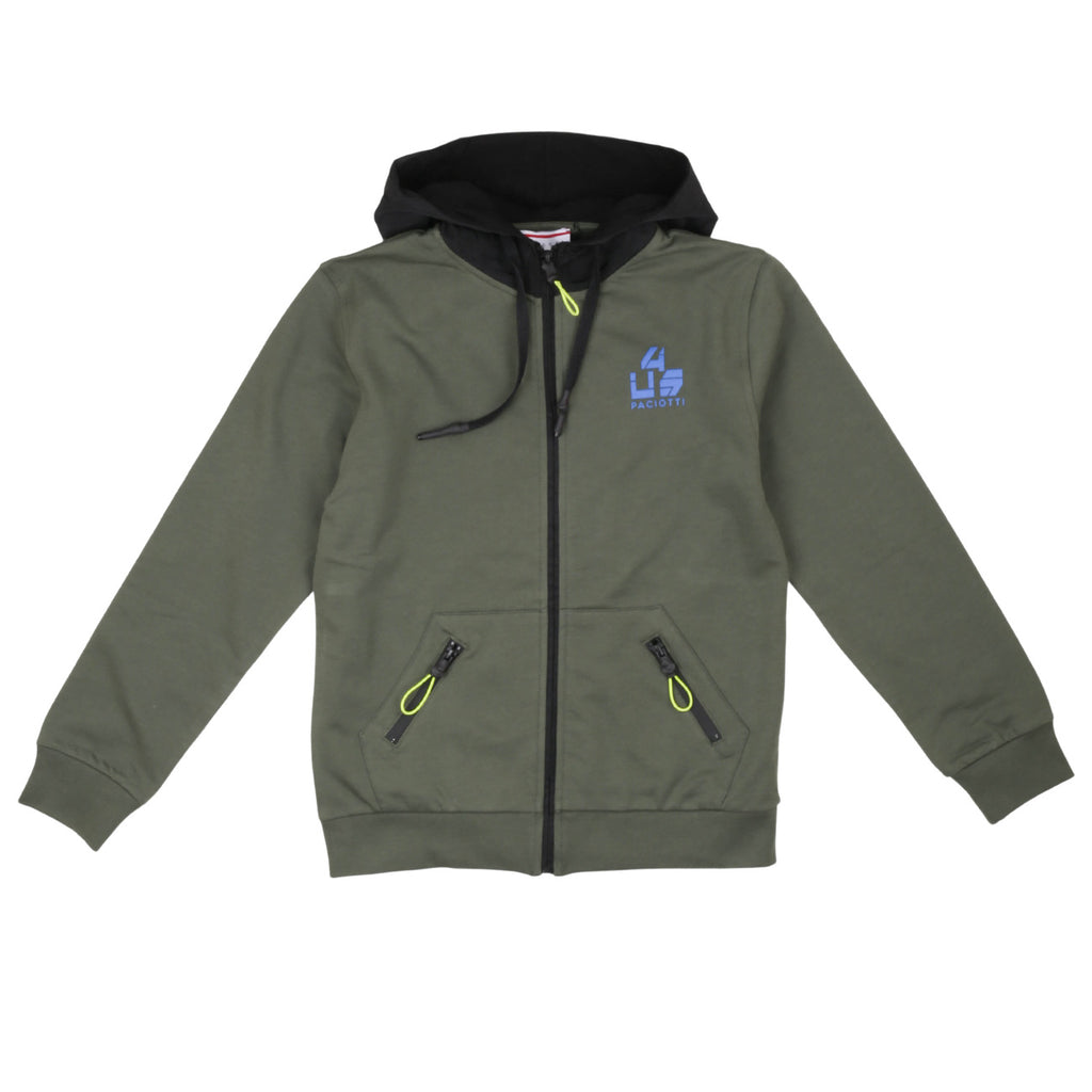 paciotti - FELPA CON ZIP E CAPPUCCIO - Nuvò Kids